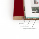 Фоторамка дерев'яна 13х18 під фото 10х15 багет: T40red Червоний глянець (з антибліковим склом 2мм, паспарту, двп з ніжкою) EmojiFrame