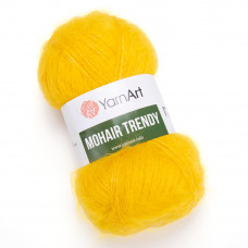 136 Пряжа Mohair Trendy 100гр - 220м (жовтий). Yarnart