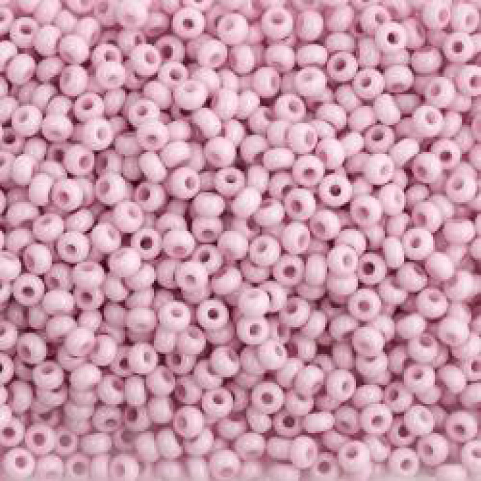 03295 10/0 чеський бісер Preciosa, 5 г, рожево-фіолетовий, непрозорий крейдяний сольгель