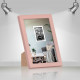 Фоторамка дерев'яна 10х15 багет: DL1507-06 Рожевий (з антибліковим склом 2мм, двп з ніжкою) EmojiFrame
