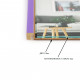 Фоторамка дерев'яна 10х15 багет: DL1507-09 Фіолетовий (з антибліковим склом 2мм, двп з ніжкою) EmojiFrame