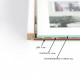 Фоторамка дерев'яна 13х18 під фото 10х15 багет: DL1507-01 Білий (з антибліковим склом 2мм, паспарту, двп з ніжкою) EmojiFrame