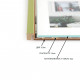 Фоторамка дерев'яна 13х18 під фото 10х15 багет: DL1507-08 Салатовий (з антибліковим склом 2мм, паспарту, двп з ніжкою) EmojiFrame