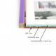 Фоторамка дерев'яна 13х18 під фото 10х15 багет: DL1507-09 Фіолетовий (з антибліковим склом 2мм, паспарту, двп з ніжкою) EmojiFrame