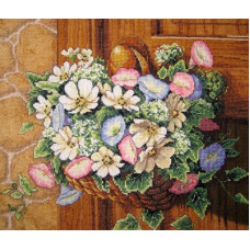 13716 Dimensions Набір для вишивки рахунковим хрестиком - Квіти на дверній ручці 30x25 см, Aida 14 ct