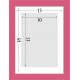 Фоторамка дерев'яна 13х18 під фото 10х15 багет: DL1703-03 Рожевий (з антибліковим склом 2мм, паспарту, двп з ніжкою) EmojiFrame