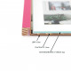 Фоторамка дерев'яна 13х18 під фото 10х15 багет: DL1703-03 Рожевий (з антибліковим склом 2мм, паспарту, двп з ніжкою) EmojiFrame