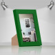 Фоторамка дерев'яна 10х15 багет: AH2220-07 Зелений (з антибліковим склом 2мм, двп з ніжкою) EmojiFrame