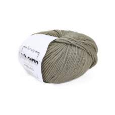 13757 Пряжа Lana Gatto Feeling, 50г - 140м, оливковий, 70% вовна, 20% шовк, 10% кашемір