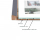Фоторамка дерев'яна 13х18 под фото 10х15 багет: AH2220-13 Світло-сірий (з антибліковим склом 2мм, паспарту, двп з ніжкою) EmojiFrame