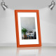 Рамка для фото дерев'яна 21х30 (А4) під фото 15х20 багет: AH2220-06 Помаранчевий (з глянцевим склом 1-1.5мм, двп, паспарту) EmojiFrame