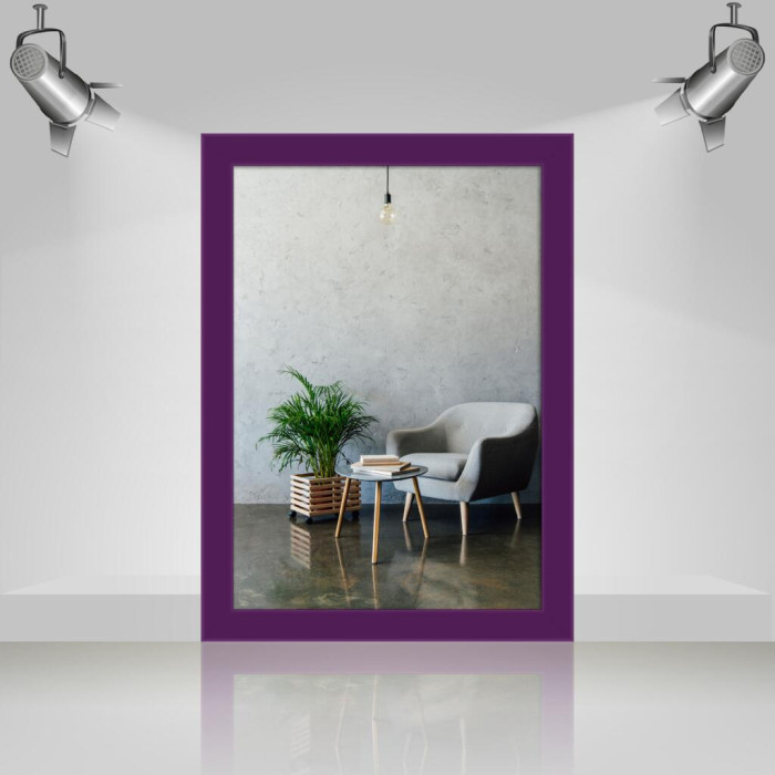 Фоторамка дерев'яна 21х30 (А4) багет: AH2220-14 Фіолетовий (з антибліковим склом 2мм, двп) EmojiFrame