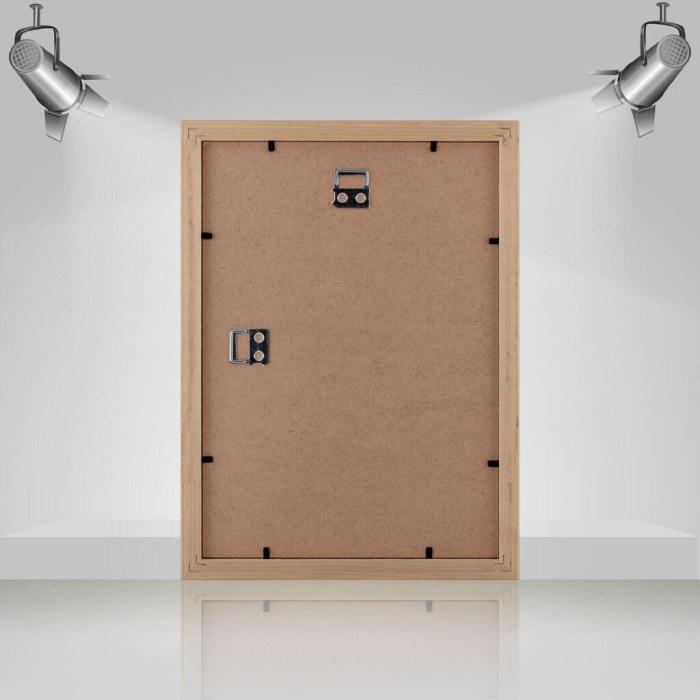 Рамка для фото дерев'яна 21х30 (А4) під фото 15х20 багет: AH2220-14 Фіолетовий (з глянцевим склом 1-1.5мм, двп, паспарту) EmojiFrame