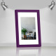 Фоторамка дерев'яна 21х30 (А4) під фото 15х20 багет: AH2220-14 Фіолетовий (з глянцевим прозорим пластиком 0.8мм, двп, паспарту) EmojiFrame