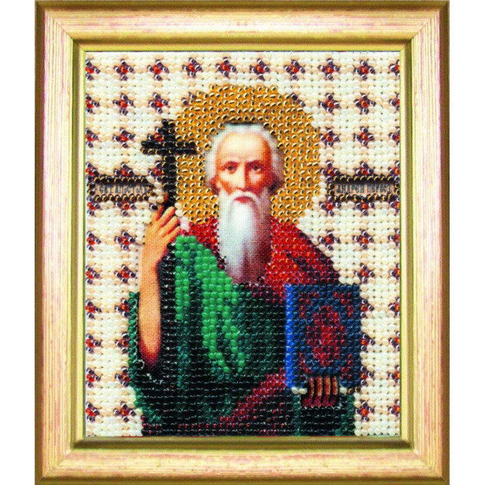 Б-1031 Ікона святого апостола Андрія Первозванного. Чарівна Мить. Набір для вишивання бісером