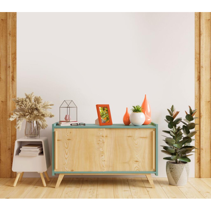 Фоторамка дерев'яна 10х15 багет: AH2220-06 Помаранчевий (з глянцевим прозорим пластиком 0.8мм, двп з ніжкою) EmojiFrame