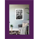Фоторамка дерев'яна 10х15 багет: AH2220-14 Фіолетовий (з глянцевим прозорим пластиком 0.8мм, двп з ніжкою) EmojiFrame
