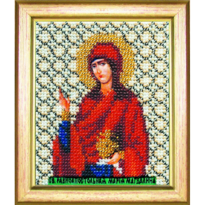Б-1040 Ікона святої рівноапостольної Марії-Магдалини. Чарівна Мить. Набір для вишивання бісером