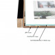 Фоторамка дерев'яна 13х18 під фото 10х15 багет: DL1805-01 Чорний (з антибліковим склом 2мм, паспарту, двп з ніжкою) EmojiFrame