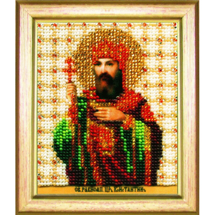 Б-1130 Ікона святого рівноапостольного царя Костянтина. Чарівна Мить. Набір для вишивання бісером. АКЦІЯ(Знятий з виробництва)