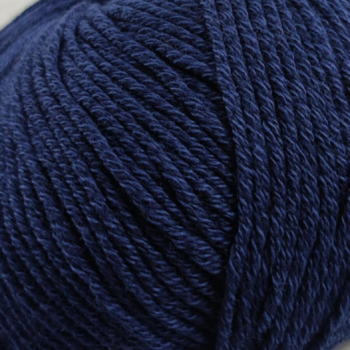 13856 Пряжа Lana Gatto Merinocot, 50г - 125м, темно-синій, 53% мериносова вовна екстрафайн, 47% бавовна