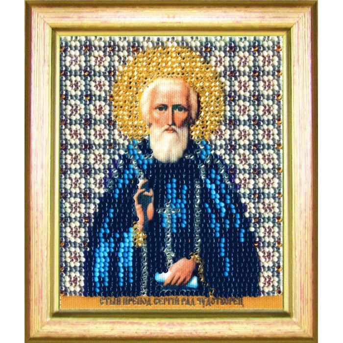 Б-1154 Ікона святого преподобного Сергія Радонезького. Чарівна Мить. Набір для вишивання бісером