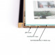 Фоторамка дерев'яна 13х18 під фото 10х15 багет: DL1506-37 Чорний глянець (з антибліковим склом 2мм, паспарту, двп з ніжкою) EmojiFrame