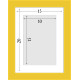 Фоторамка дерев'яна 15х20 під фото 10х15 багет: AH2220-05 Жовтий (з глянцевим прозорим пластиком 0.8мм, паспарту, двп з ніжкою) EmojiFrame