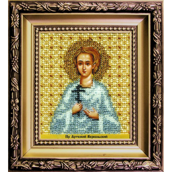 Б-1208 Ікона святого праведного Артемія Веркольского. Чарівна Мить. Набір для вишивання бісером