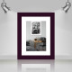 Фоторамка дерев'яна 15х20 під фото 10х15 багет: AH2220-02 Фіолетовий (з глянцевим прозорим пластиком 0.8мм, паспарту, двп з ніжкою) EmojiFrame