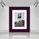 Фоторамка дерев'яна 15х20 під фото 10х15 багет: AH3322-02 Фіолетовий (з глянцевим прозорим пластиком 0.8мм, паспарту, двп з ніжкою) EmojiFrame