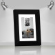 Фоторамка дерев'яна 15х20 під фото 10х15 багет: AH3322-03 Чорний (з антибліковим склом 2мм, двп, паспарту) EmojiFrame