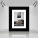 Рамка для фото дерев'яна 15х20 під фото 10х15 багет: AH3322-03 Чорний (з глянцевим склом 1-1.5мм, двп, паспарту) EmojiFrame