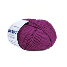 13907 Пряжа Lana Gatto Super Soft, 50г - 125м, фуксія, 100% меринос екстрафайн