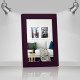 Фоторамка дерев'яна 20х30 багет: AH3322-02 Фіолетовий (з глянцевим прозорим пластиком 0.8мм, двп) EmojiFrame