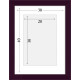 Фоторамка дерев'яна 30х40 під фото 20х30 багет: AH3322-02 Фіолетовий (з глянцевим прозорим пластиком 0.8мм, двп, паспарту) EmojiFrame