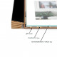 Фоторамка дерев'яна 30х40 під фото 20х30 багет: AH3322-03 Чорний (з антибліковим склом 2мм, двп, паспарту) EmojiFrame
