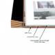 Фоторамка дерев'яна 30х40 під фото 20х30 багет: AH3322-03 Чорний (з глянцевим прозорим пластиком 0.8мм, двп, паспарту) EmojiFrame
