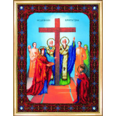 Б-1084 Ікона Воздвиження Хреста Господнього. Чарівна Мить. Набір для вишивання бісером. АКЦІЯ(Знятий з виробництва)