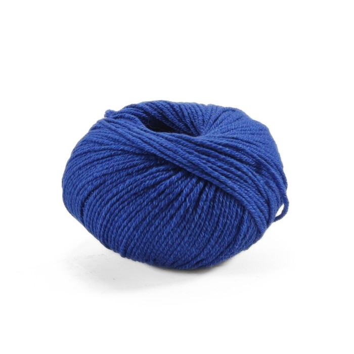 13994 Пряжа Lana Gatto Merinocot, 50г - 125м, синій, 53% мериносова вовна екстрафайн, 47% бавовна