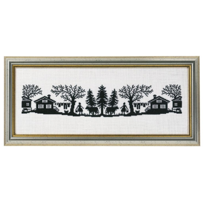 14-066 Eva Rosenstand Набір для вишивки рахунковим хрестиком - Силует 20х50 см, Льон 26 ct