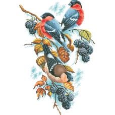 14-182 Інстинкт вишивання Схема на канві для вишивки хрестиком - Снігурі 33x45 см, Aida 14 (з паперовою схемою)