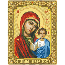14-201 Богородиця Казанська, 33х45 см. Інстинкт вишивання. Канва з нанесеним малюнком Aida 14 + схема на папері
