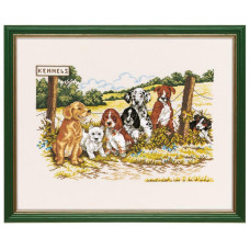 14-224 Eva Rosenstand Набір для вишивки рахунковим хрестиком - Притулок 40х50 см, Льон 26 ct