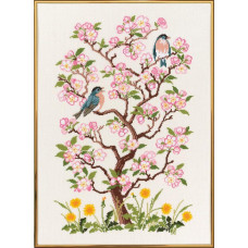 14-251 Eva Rosenstand Набір для вишивки рахунковим хрестиком - Весна 40х55 см, Льон 26 ct