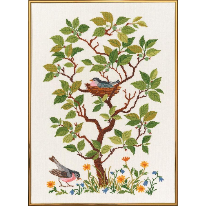 14-252 Eva Rosenstand Набір для вишивки рахунковим хрестиком - Літо 40х55 см, Льон 26 ct