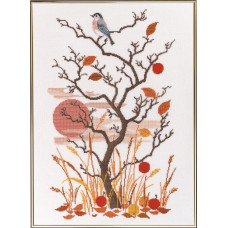 14-254 Eva Rosenstand Набір для вишивки рахунковим хрестиком - Зима 40х55 см, Льон 26 ct