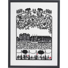 14-370 Eva Rosenstand Набір для вишивки рахунковим хрестиком - Гавань 41х55 см, Льон 26 ct