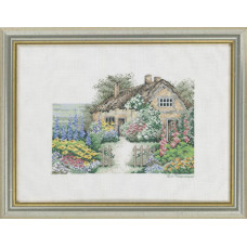 14-466 Eva Rosenstand Набір для вишивки рахунковим хрестиком - Англійський котедж 40х30 см, Льон 26 ct