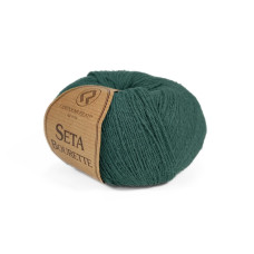 14 Пряжа Campolmi Filati Seta Bourette, 50г - 240м, зелений, 100% шовк